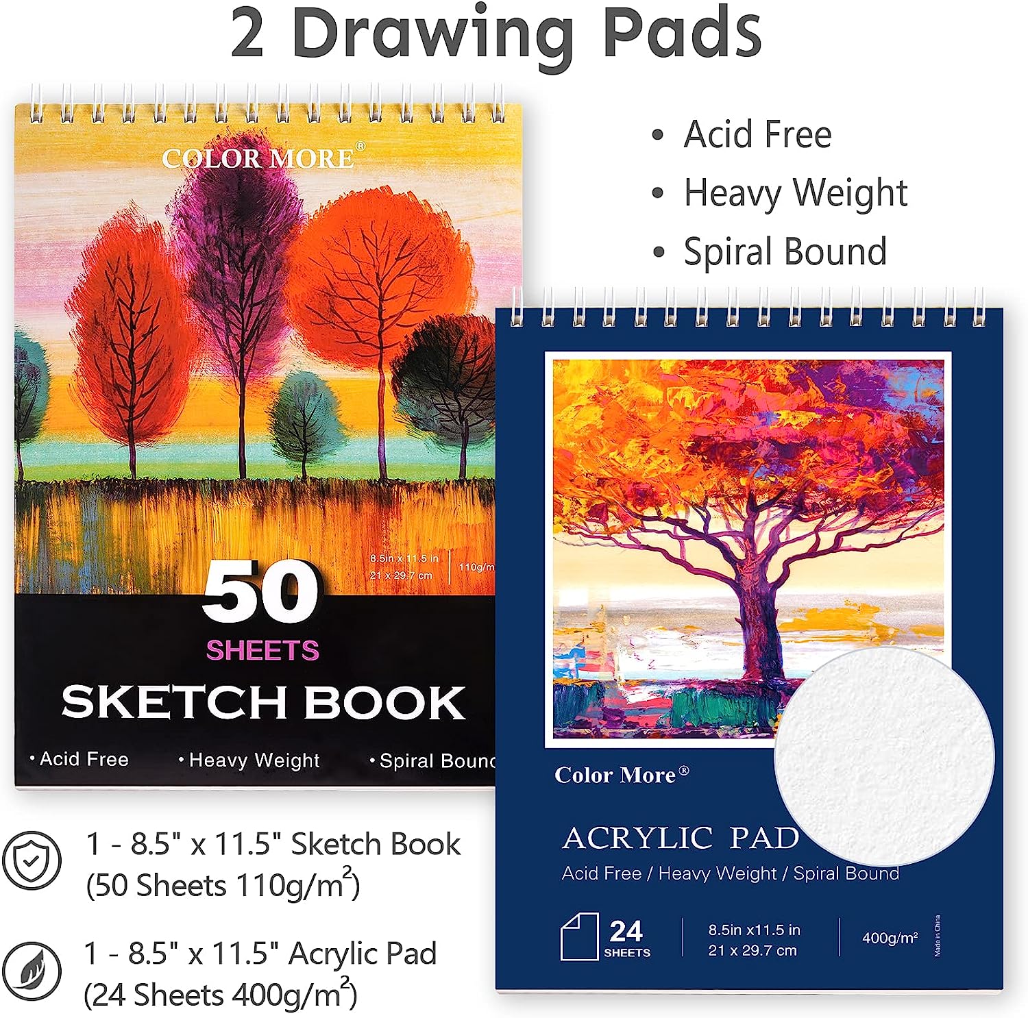 175 Piece Deluxe Art Set with 2 Drawing Pads, Acrylic Paints,Crayons,Colored Pencils,Paint Set in Wooden Case,Professional Art Kit,Art Supplies for Adults,Teens and Artist,Paint Supplies - Image 5
